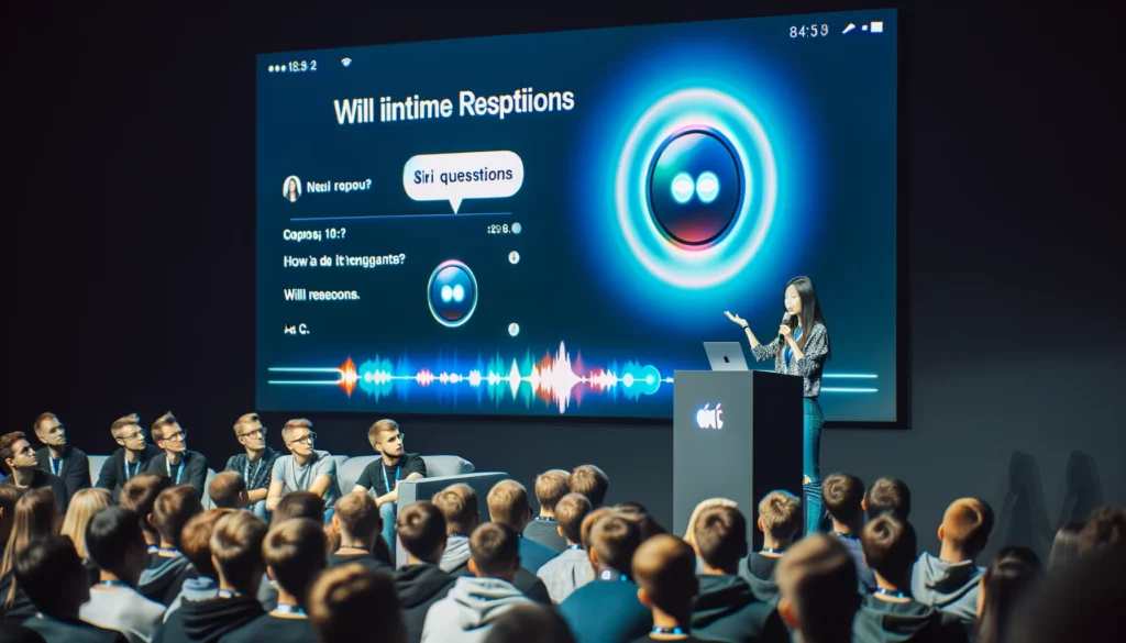 La présentation de Siri 2 par Apple selon DALLE